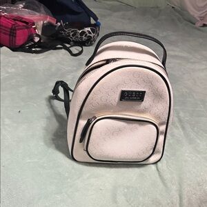 GUESS Ivory Backpack with Black Accents